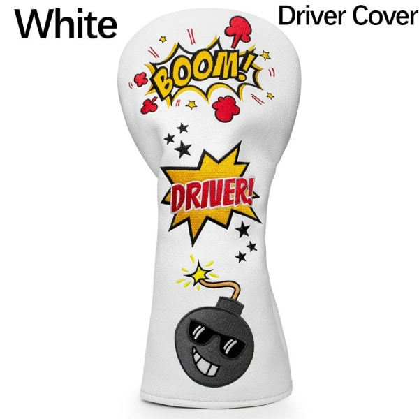 Golfklubbs huvudskydd Golfträskydd VIT DRIVER SKYDD DRIVER Vit Driver Skydd-Driver Skydd White Driver Cover-Driver Cover