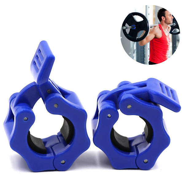 2 stk Gym Barbell Clamps Quick Connect Barbell Collar Clips for