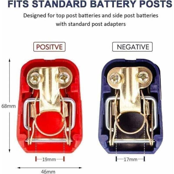 Hurtigkobling Batteripoler 2 Par 12V Kompatibel med Biler Lastebiler Skip
