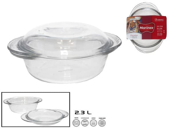 1,9L-4,2L Glasbottenpanna & Form för Ugnar, Diskmaskiner, Mikrovågsugnar Tray with handle 2.1L No,