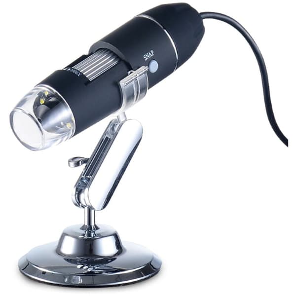 Bærbart USB digitalt mikroskop 1000X med 8 LED og stativ