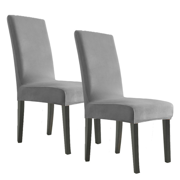 Samettikorituolin suojus, paksu harmaa, 2 kpl Gray 2pack