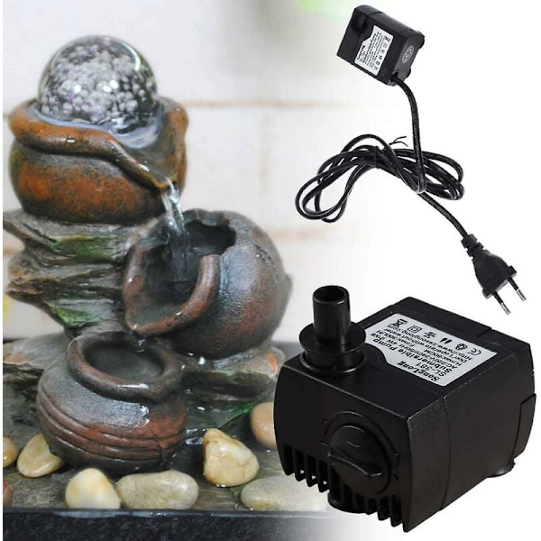 300L/H 5W Ultratyst Sänkbar Vattenpump för Fontän Akvarium Damm (EU-kontakt)