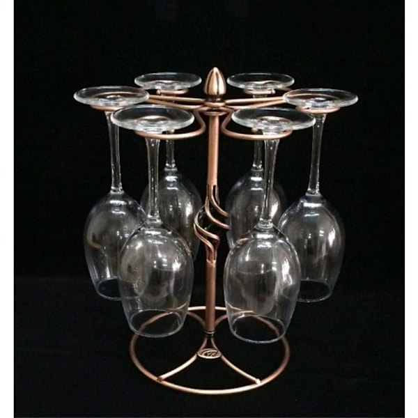 1 stk. Vinglasstativ, Stilkglas Holder med Vinglas Tørrestativ Holder 6 Vinglas (Vinglas Ikke Inkluderet).