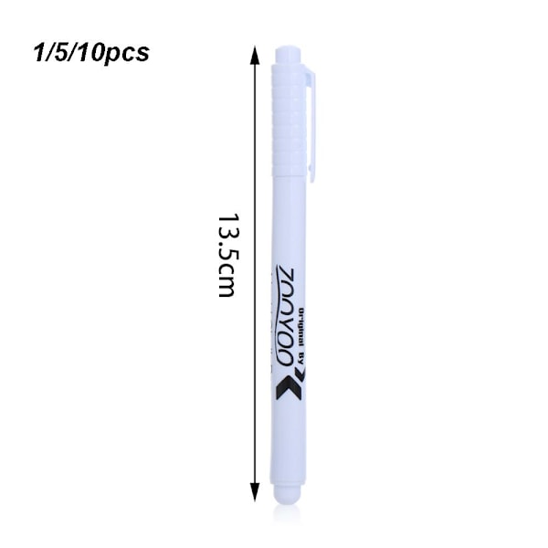 5 stk. Hvid flydende kridtpen Black Board Marker Raderbar 5stk