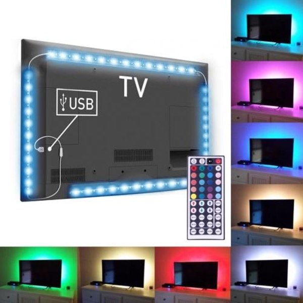 LED-Strips RGB med fjernkontroll, 4x50 cm