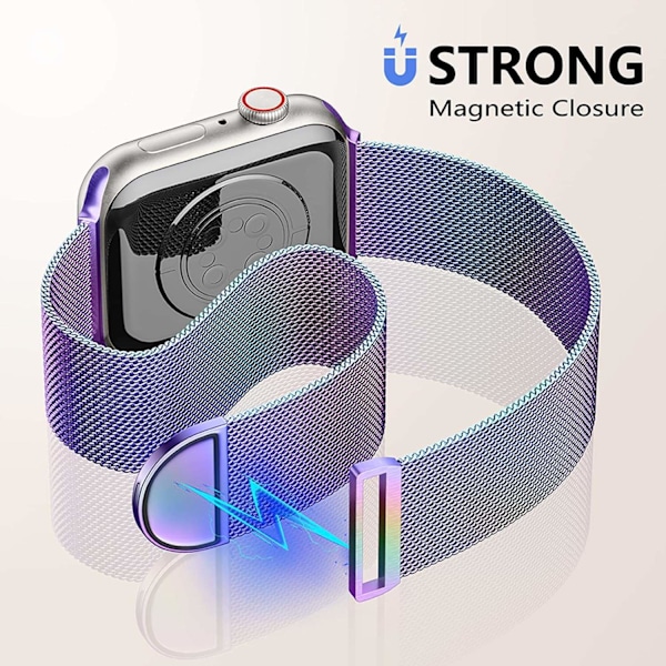 Metallremmi yhteensopiva Apple Watch -rannekkeen kanssa 40 mm 38 mm 41 mm Colorful-WELLNGS Colorful Colorful 38/40/41mm