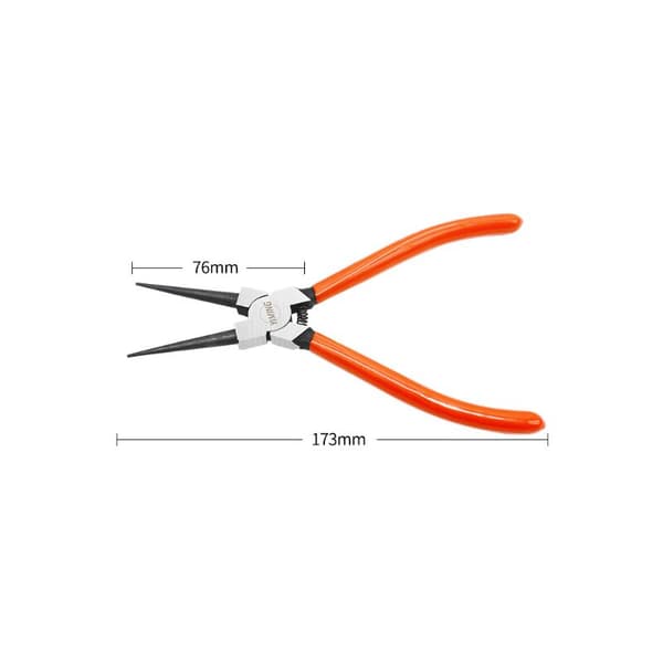 Låsringstångset, interna och externa låsringstänger med väska, 180 mm längd, 1,6 mm spetsstorlek