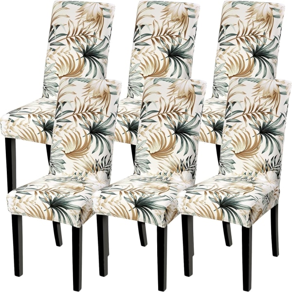 4-pack julstolsöverdrag, stretch, avtagbar tvättbar matsal Flower Pattern 6