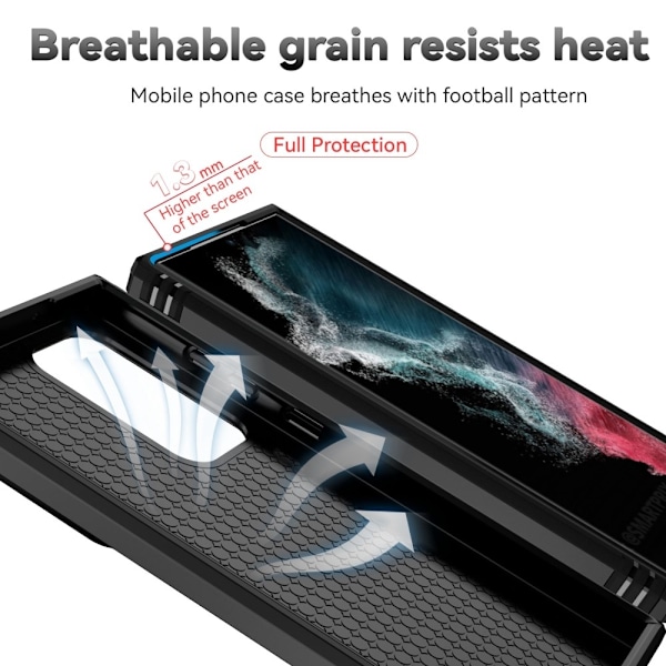 Samsung Galaxy S23 Ultra Cover Hybrid Ring CamShield Sort 70