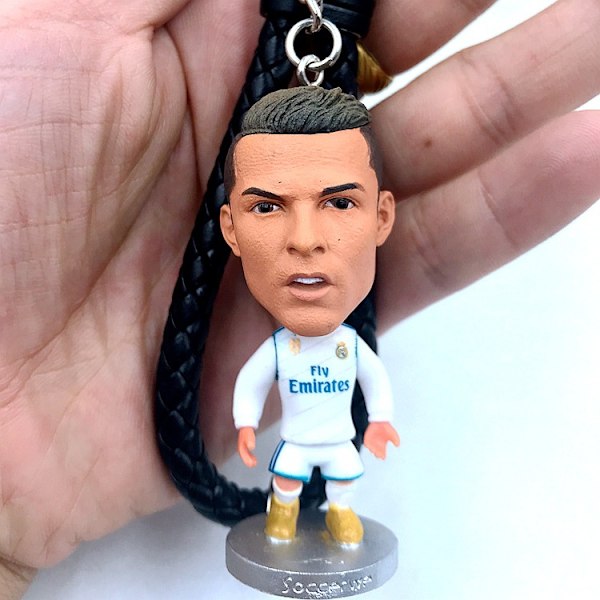 Fotbollsfan Star Doll Ronaldo Neymar Messi Lewandowski Mbappe Royce Hängande Nyckelring Real Madrid Ronaldo Real Madrid Ronaldo