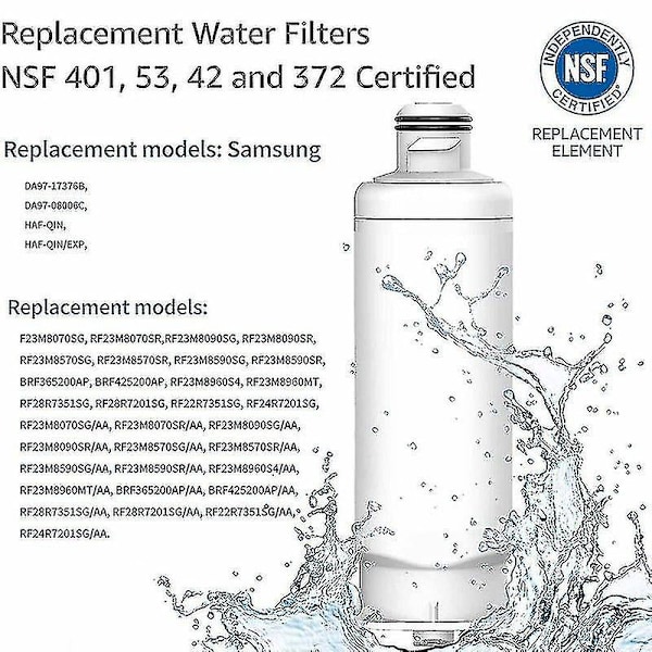 Jäähdytysvettäsuodatin Samsung Da97-17376b Haf-qin Da97-08006c Laatu