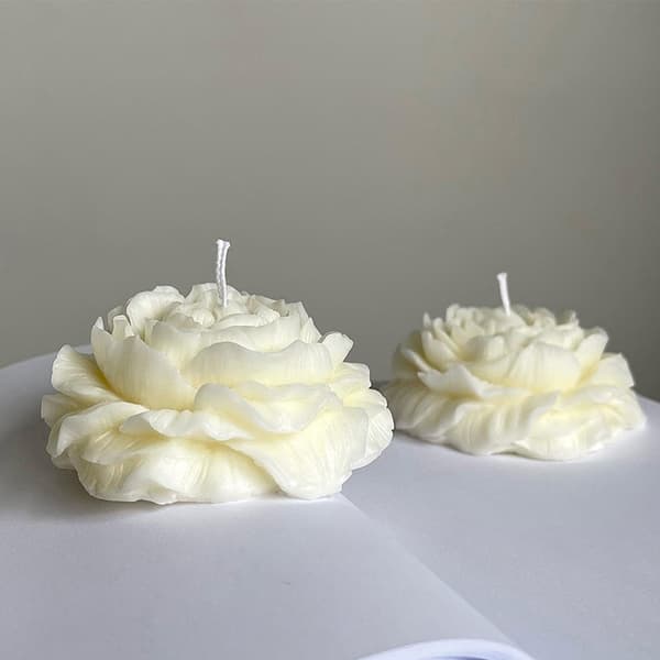 DIY Stor Pæon Blomsterlys Forme Håndværksforme - Perfekt