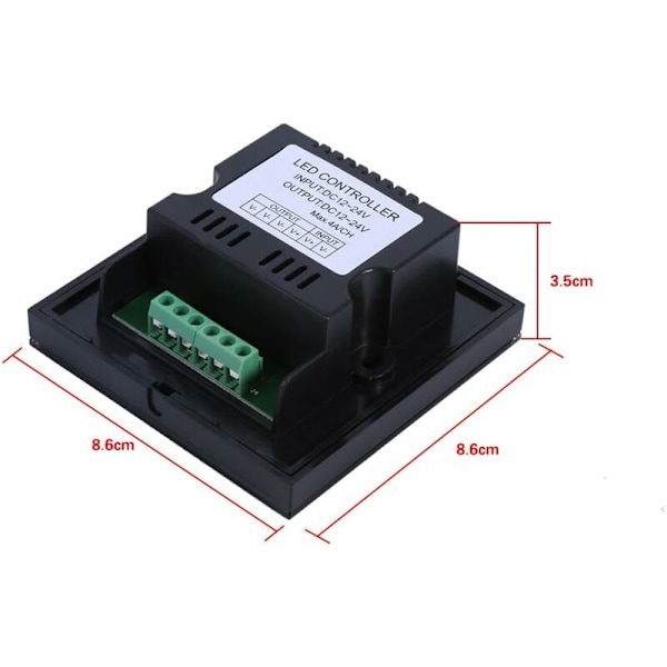 Ljusdimmer, Fydun Dimbar LED Touch Panel Enkel Färgsdimmer Väggströmbrytare Kontroller Touch Panel LED Ljusramp DC 12V-24V Tyst med (Svart)