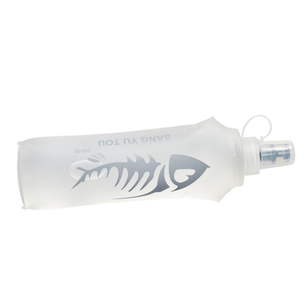 250ml 500ml Vikbar Vattenpåse Portabel Ultralätt TPU Mjuk Flaska Vattenflaska Utomhus Sport Vandring Camping Vikbar Vattenpåse 500ml klar färg