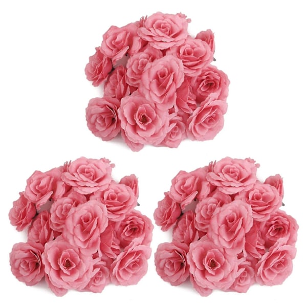 60 st konstgjorda blomhuvuden Corolla DIY bröllopsdekoration Diameter 65 mm - Rosa