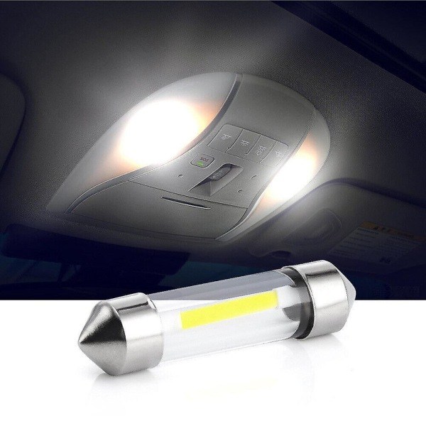 31/36/39/41 mm 12vC5W dubbelhuvud bil SMD Feiteng COB LED-interiörbelysning, vit[C] 5st 41MM 5pcs 41MM