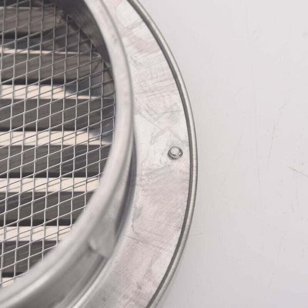 100 mm Rund Ventilationsrist i Rustfrit Stål, Metal Luftventilationsdæksel, Holdbar og Rustfri
