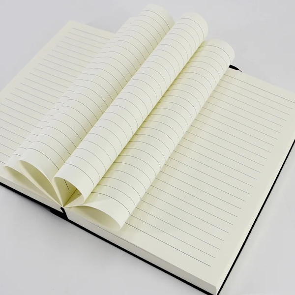 A4 A6-notatbok Fortykket stor notatbok Mykt skinn Ultratykk horisontal linje/tom dagboknotatbok 416 sider/200 sider A6 200 A6 200pages line pages