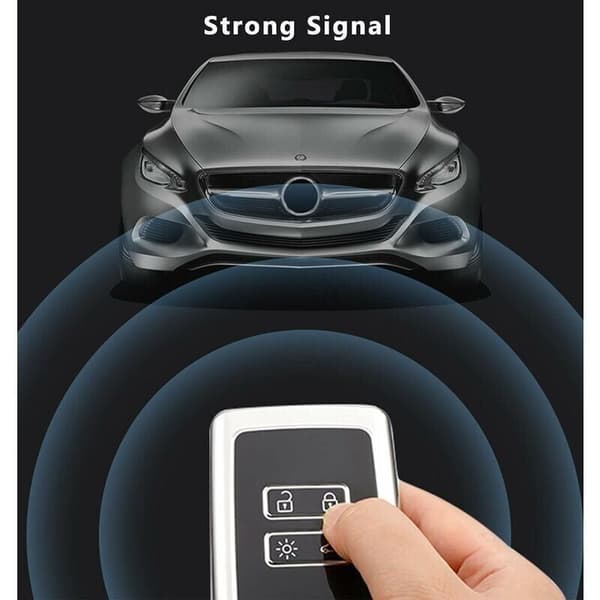 Silikonskydd för bilnyckel Kompatibel med Renault - 4 knappar, Silver, 1-pack