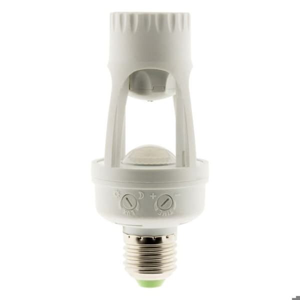 E27 pæresokkel med integreret sensor - Hvid - Elexity