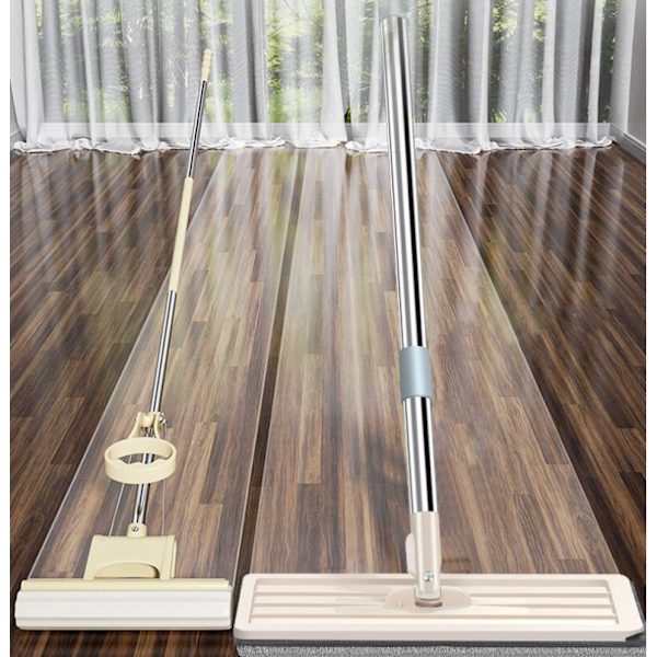 360° flad pressemikrofiberfliser moppesæt, 1 moppesæt + 2 puder
