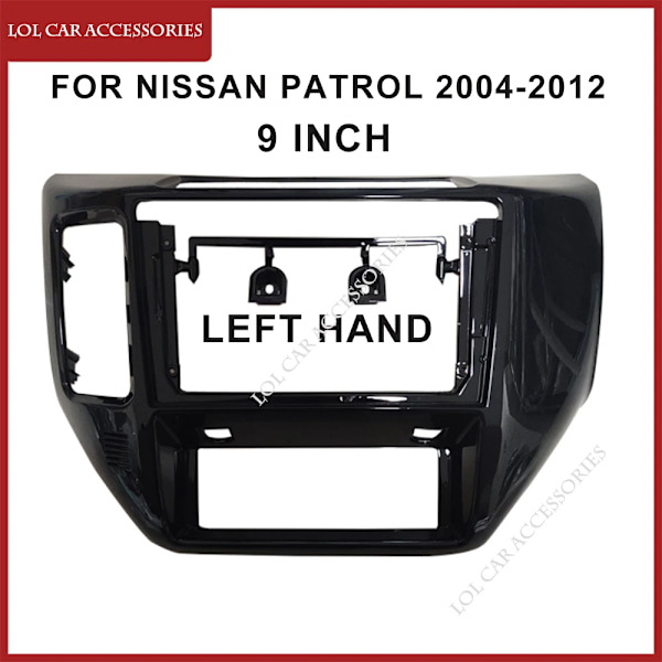 9 tuuman Nissan Patrol V5 Y61 2004-2012 -auton radioon Android MP5 -soitin Fascia 2Din -pääyksikön stereon kojelaudan kehys Oikea käsi -kaapeli