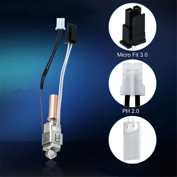 Opgradering til 2 Hotend Kit, 0,4 mm termistorvarmerpatron, Plus/Neo/Print Hot End