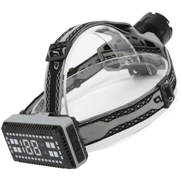 XHP70 Hodelykt, USB-ladehodelykt, Robust hodelykt med hodebånd, Digitalt display, Zoom, DUBUNS