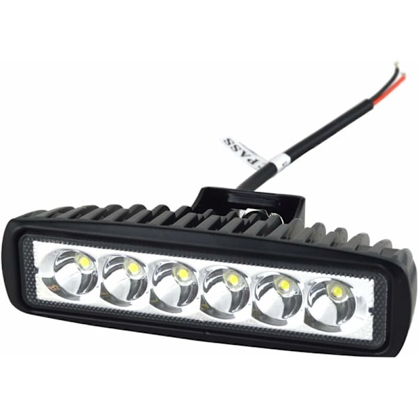 x 6\" 18W LED Arbetsbelysning Spot Off Road Lastbil SUV 4WD Kördimljus (2x18 FGB-Spot)
