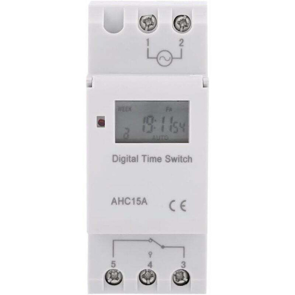 LCD Timer Veckovis Elektrisk Tidsprogrammerare Digital Timer Switch 15A (220V)..