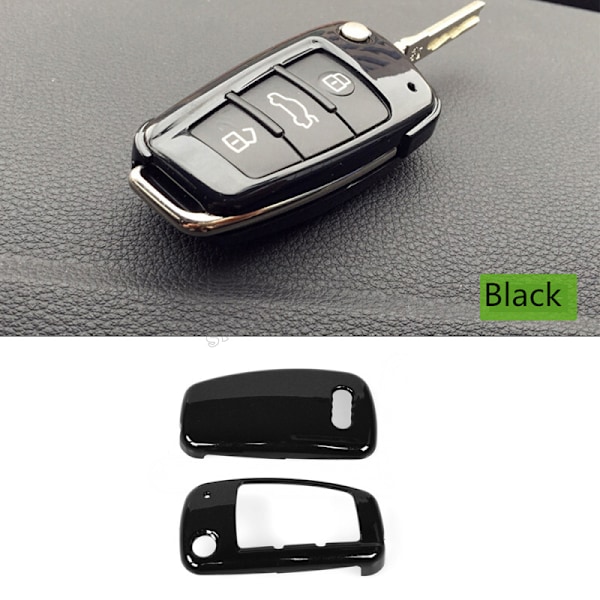 Svart ABS Coan i kol för bilnyckelskydd för Audi A6l A1 Q3 Q7 TT R8 A3 S3 S3 ABS Röd
