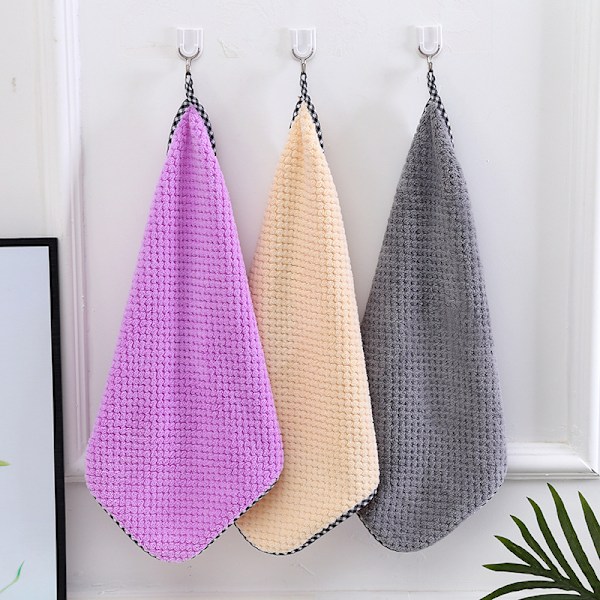 Imukykyiset keittiö- ja kylpyhuonepyyhkeet ripustuslenkeillä 3-pack