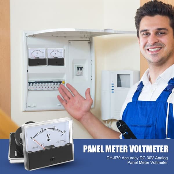 -670 Nøyaktighet DC 30V Analogt Panelmeter Voltmeter