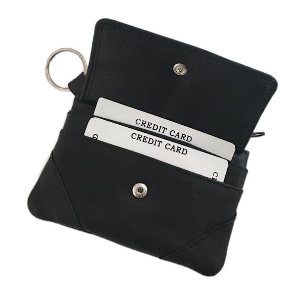 Musta nahkalompakko Black one size