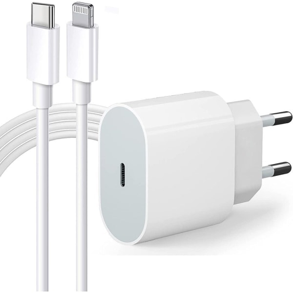 iPhone snabbladdare med snabbladdningskabel, med iPhone 14/12