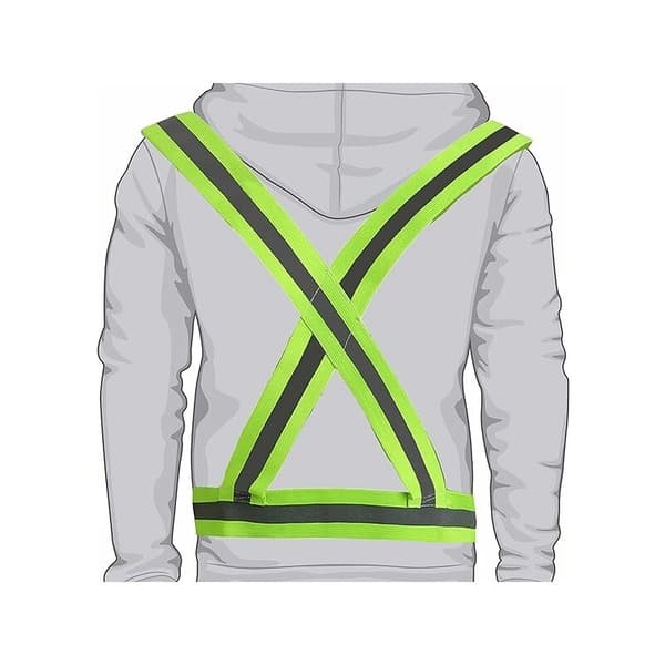 Justerbar Hög Synlighet Reflex Säkerhetssele - Unisex Fluorescerande Grön Väst