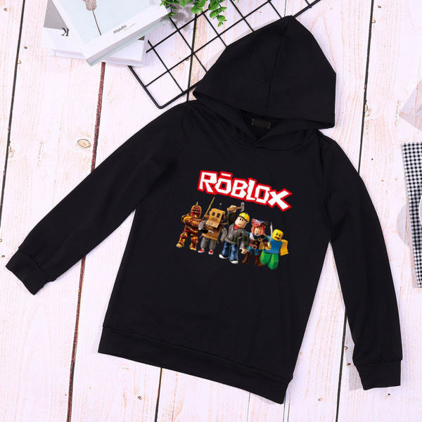 Roblox Huvtröja för barn Ytterkläder Pullover Sweatshirt svart 170cm black 170cm