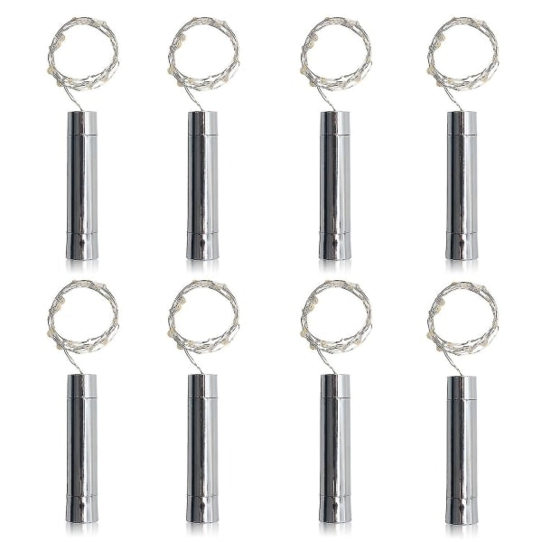 8-pack LED vinflasklampor AA batteridrivna 2 meter