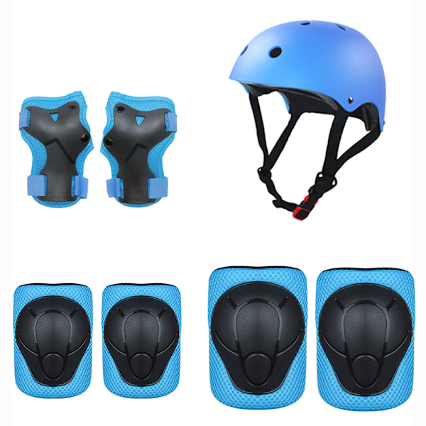 Skyddsutrustning för barnbalanscykel, sparkcykel och rullskridskor - 7 delar blue Size S (12-30kg)