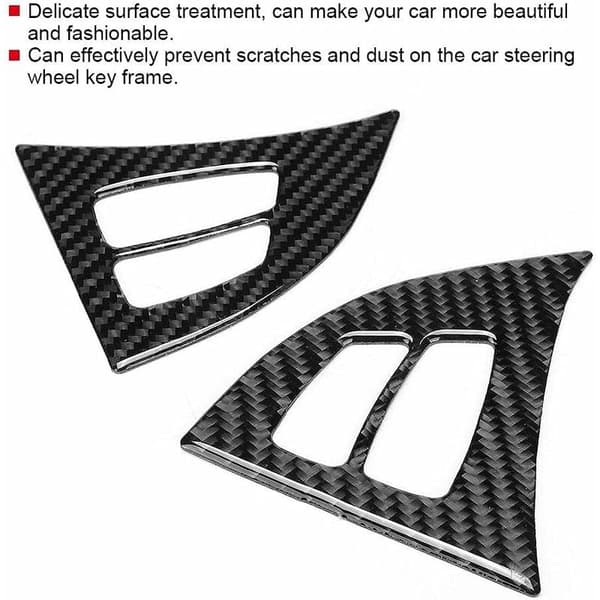 2 st/set Kolfiber Ratt Ram Skydd Trim Vänsterstyrd Passar för E70 X5 2008-2013