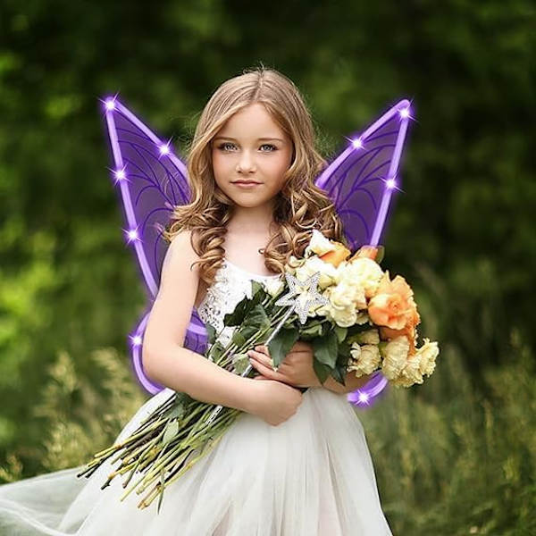 Lysende LED pandebånd til voksne i stjernelilla