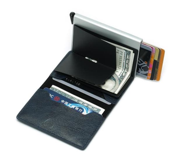 PopUp Smart Kortholder Skyder 8 Kort Ud RFID-NFC Sikker!! Black Black