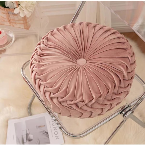 ins pumpa kudde runt kudde sittkudde midjekudde vardagsrum soffa homestay veckad hjul futon kudde Red Bean Paste 41*41cm