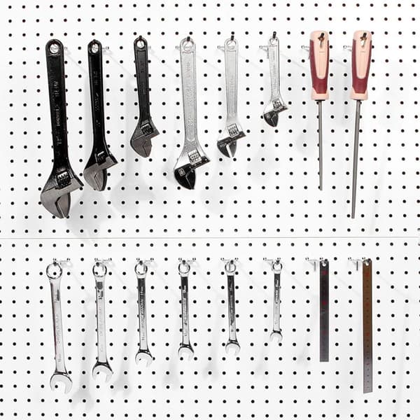 Perforerade panelkrokar - Kompatibla med pegboard, 10-pack - Garage, arbetsbänk, köksförvaringstillbehör