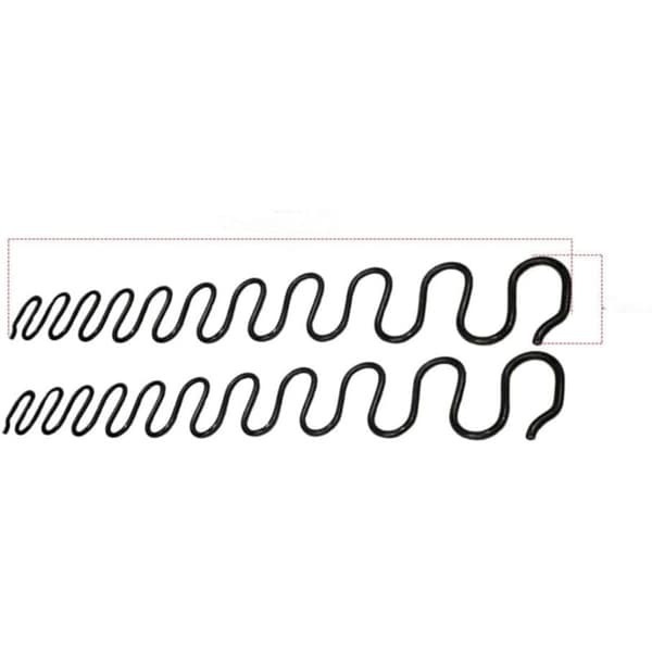 Sæt med 2 udskiftningsfjedre til sofa, 55 cm, med 8 S-formede clips, sæt d