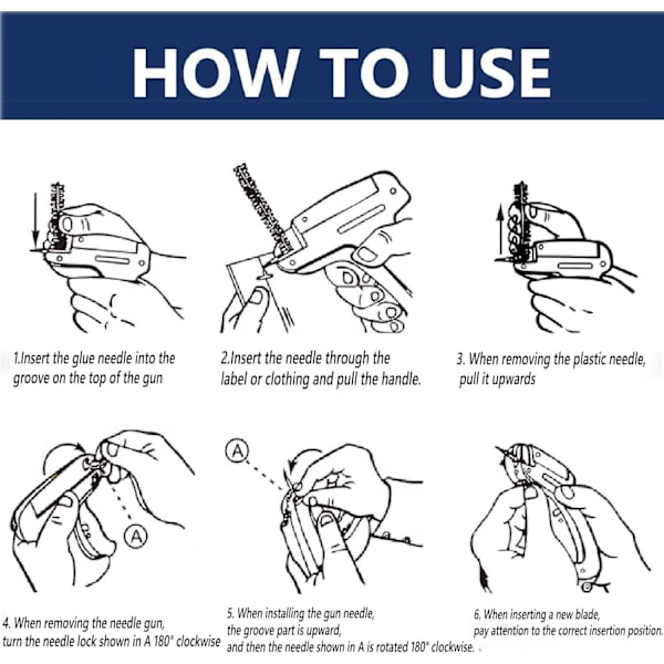 Stitchy Snabb klädfixare, Snabb klädfixare, Snabbsömnad Sypistol för kläder för att fixa låga urringningar, snäva sömmar Blue