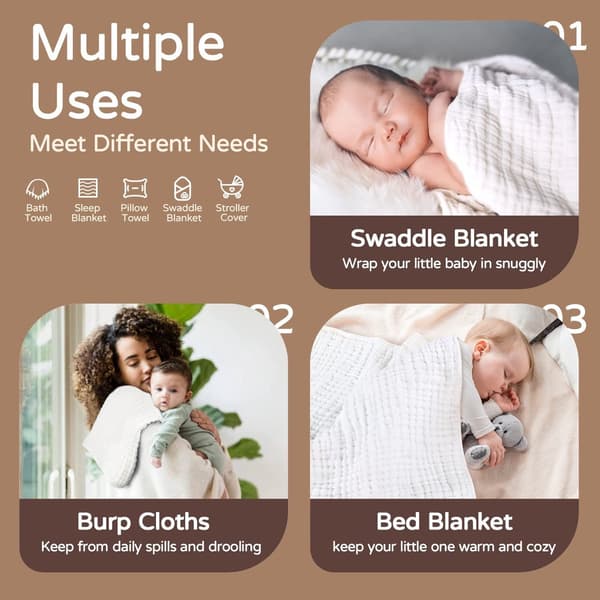 Badehåndklæder med hætte til babyer, blød absorberende bomuld, til babyer og børn, khaki/camel, sæt med 2, 90 × 90 cm