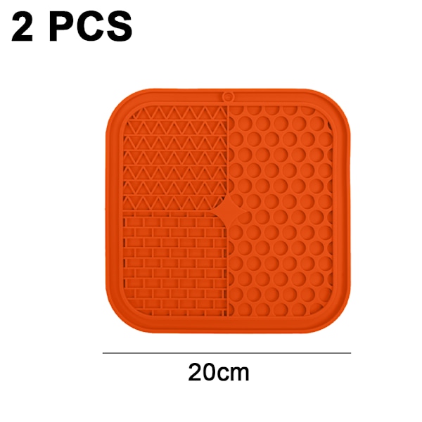 Lickematte for hunder og katter 2 stk, Slow Feeder Hundemat skåler for qd beste stil 3 style 3