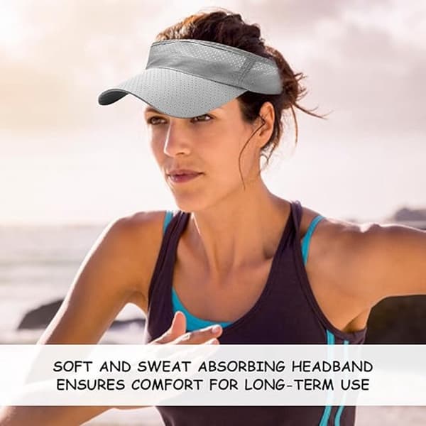 2 solhatte - Hul top, damebaseballkasket med hestehale - Mesh top, unisex - 56-60 cm - Sort & Grå